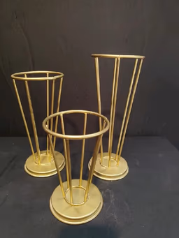 Candle stand kambi golden set 10,8,6 inch