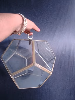 Glass hanging octagle shape