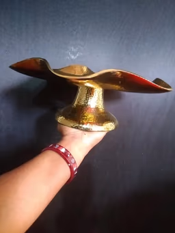 Fruits bowl golden metal 12inch