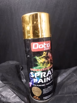 Spray paint bright gold
