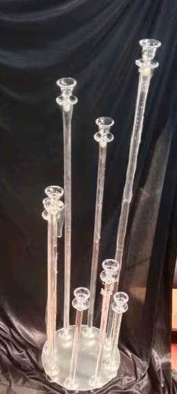 Acrlic candle stand 8 arms