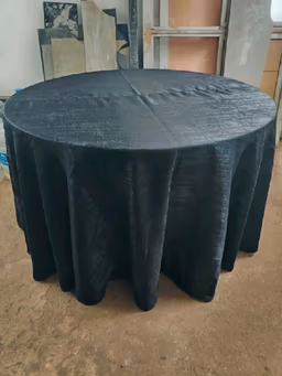 Round table cloth black new