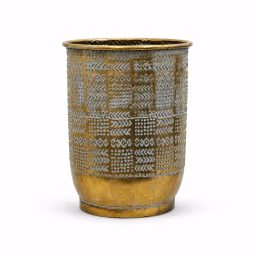 Gold Patterned Flower Vase