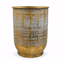 Gold Patterned Flower Vase