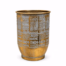 Gold Patterned Flower Vase