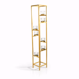 Gold Frame Pillar Stand