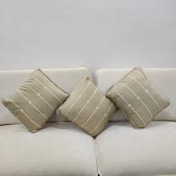 Beige White Striped