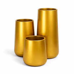 Gold Fiber Flower Vase