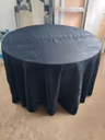 Round table cloth black new 1