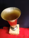 Golden metal flowervase 1.5 ft 3